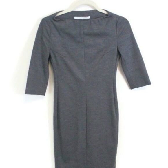 Diane von Furstenberg Gray Slim Dress 0 XS XXS - Picture 3 of 5